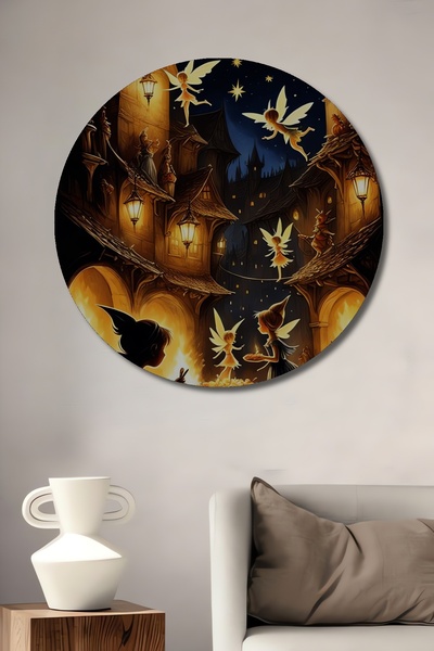 Teona Ahşap Tablou decorativ din lemn cu ilustrații artistice, cu tematică de...