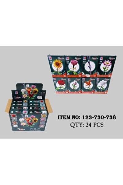 MASKOETİCARET Kingtoys Lego Brickz 8-Piece Flower Set Single Package