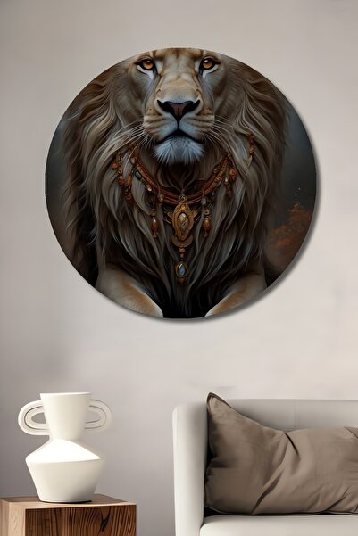 Teona Ahşap Διακοσμητική ζωγραφική σε ξύλο με ελαιογραφία σε στυλ Lion Royal ...