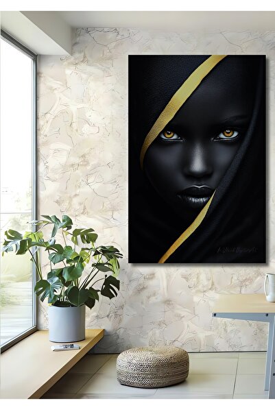 Teona Ahşap Μυστηριώδες Πορτρέτο Γυναίκας, Ξύλινο Διακοσμητικό Τραπέζι με Ελα...