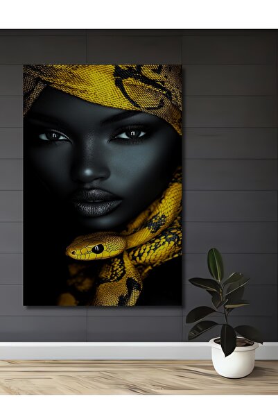 Teona Ahşap Pictură decorativă din lemn cu aspect de pictură în ulei, cu șarp...