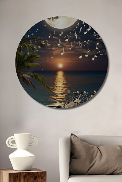 Teona Ahşap Pictură decorativă din lemn „Simfonie la lumina lunii” Pictură ro...