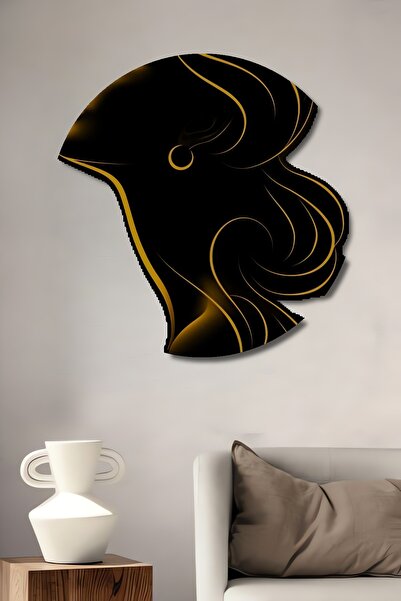 Teona Ahşap Γυναικεία σιλουέτα σε χρυσό φωτισμό, ελαιογραφία με όψη ξύλου, δι...