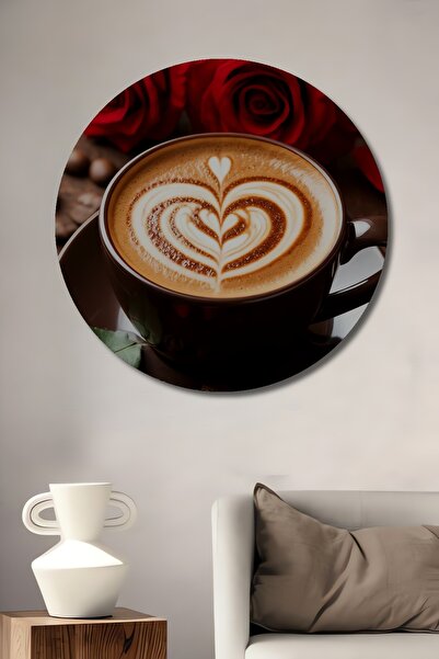 Teona Ahşap Heart of Love Kahve Sanat cu model Tablou decorativ din lemn Pict...