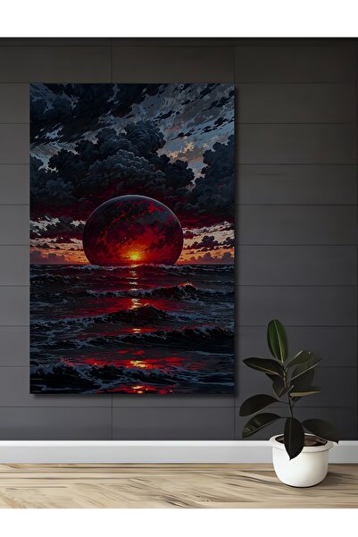 Teona Ahşap Tablou decorativ din lemn cu aspect de pictură în ulei, cu tema P...