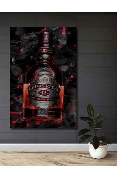 Teona Ahşap Chivas Regal 12 Yaş Viski Ahşap Dekoratif Tablo