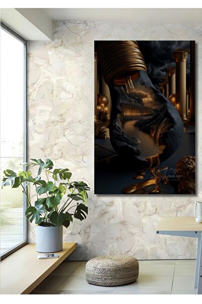 Teona Ahşap Модерна дървена декоративна картина с древна сцена вътре в електр...