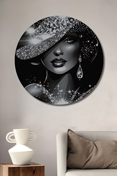 Teona Ahşap Πορτρέτο λαμπερής γυναίκας με ελαιογραφία, διακοσμητικό ξύλινο πί...