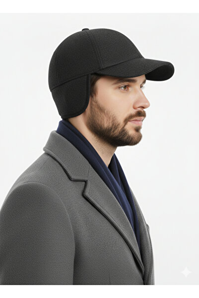 STELLA VESTİNO Kaşe Kulak Korumalı Kep Şapka - Kışlık Unisex Ear-Flap Beyzbol...