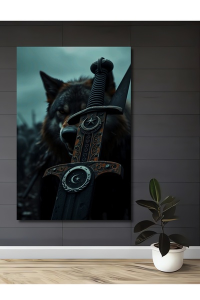 Teona Ahşap Διακοσμητικό ξύλινο πίνακα με ελαιογραφία με σχέδιο Λιονταρόκαρδο...