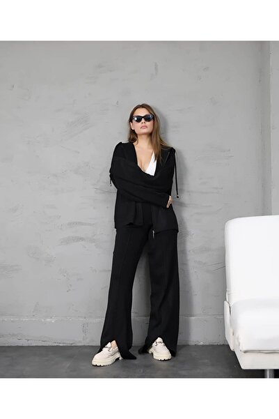 REDMİNA fashion Sporty Cut Hooded Knitwear Set