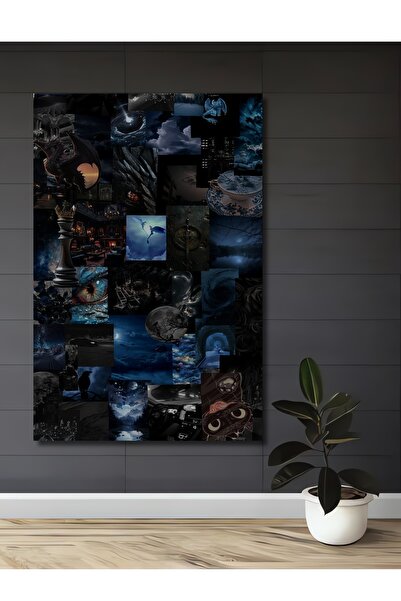 Teona Ahşap Ochi de dragon și lumina lunii Tablou decorativ misterios din lemn