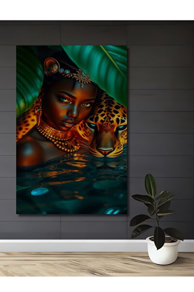 Teona Ahşap Елегантна кралица и пантера Взаимодействие Декоративна дървена ка...