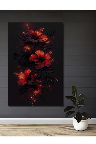 Teona Ahşap Tablou decorativ din lemn cu aspect de pictură în ulei cu flori d...