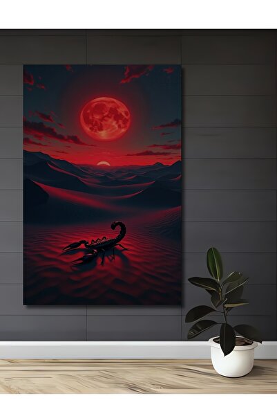 Teona Ahşap În Umbra Lunii Roșii A crep Tablou din lemn cu aspect de artă mod...