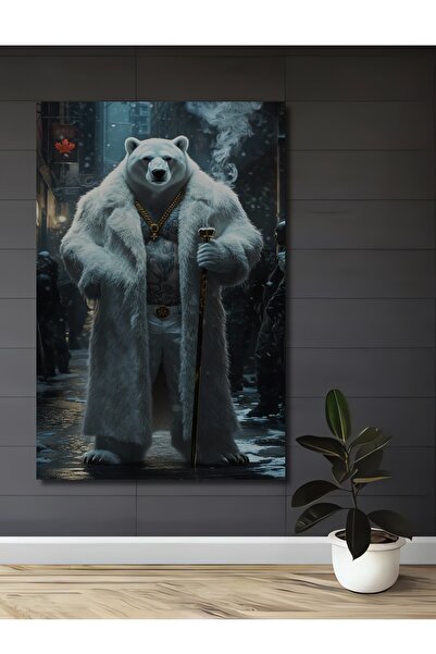 Teona Ahşap Χαρισματικός Ζωγραφικός Πίνακας Τέχνης των Φυλών των Αρκούδων του...