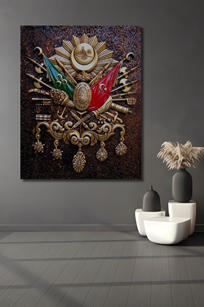 Teona Ahşap Tablou decorativ din lemn cu aspect de pictură în ulei, stil otoman