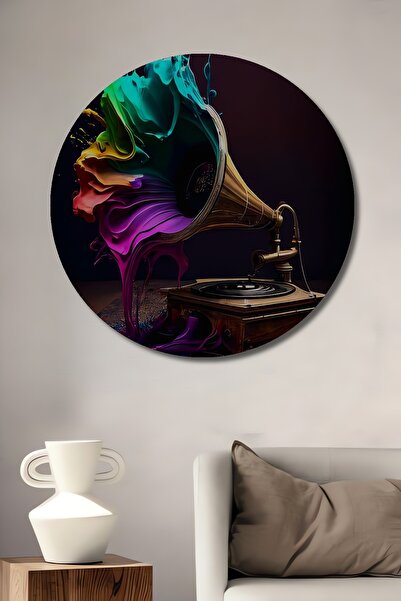 Teona Ahşap Explozie de muzică colorată, pictură decorativă din lemn cu aspec...