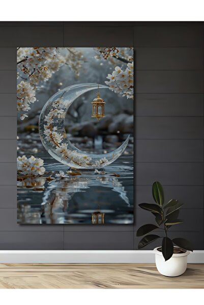 Teona Ahşap Tablou decorativ din lemn cu aspect de pictură în ulei cu flori l...