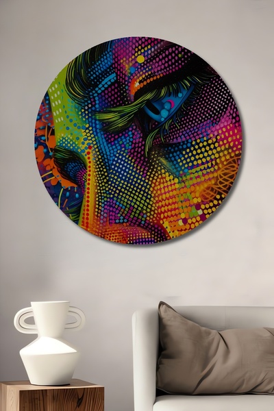 Teona Ahşap Tablou decorativ din lemn cu aspect de pictură în ulei, portret î...