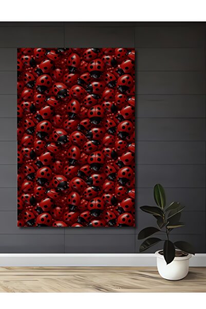 Teona Ahşap Tablou decorativ din lemn cu imprimeu gărgăriță roșie strălucitoare