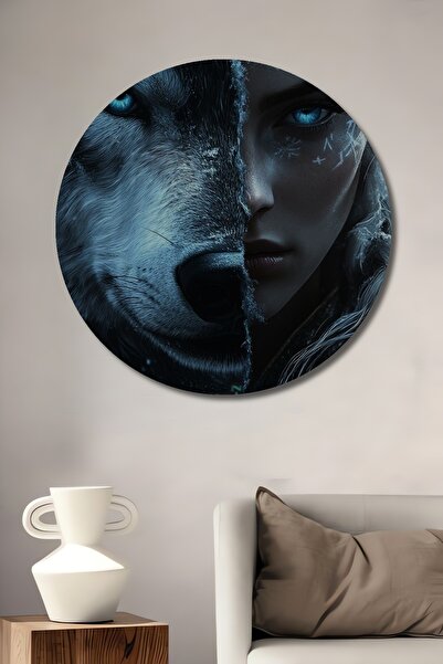 Teona Ahşap Ochii lui Kurdu și fața unei femei în imagine Pictură artistică p...