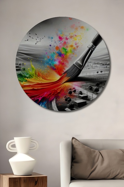 Teona Ahşap Dansul culorilor revitalizate, pictură decorativă din lemn cu asp...