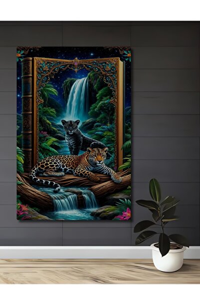 Teona Ahşap Βιβλίο Μυστηριώδους Δάσους: Ξύλινο Διακοσμητικό Πίνακα με Εμφάνισ...