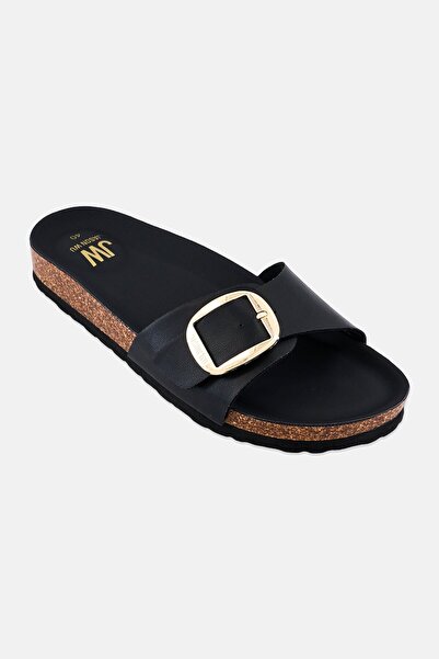 JASON WU صندل نسائي من الفلين سهل الارتداء، أسود