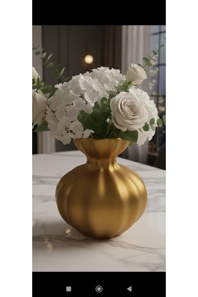 Lui Tasarım Vază curbată de culoare aurie în stil nordic