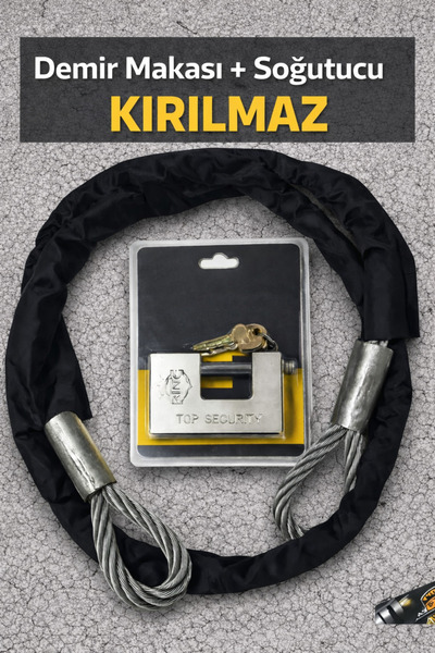 Vi Caro Kayar Milli Kilit Çelik Halat Motorsiklet ve Bisiklet Güvenlik Seti Motorsiklet kilidi 10 mm 150 cm