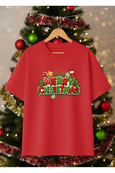 Infire clothing ملابس للجنسين مقاس كبير 100% قطن بتصميم عيد الميلاد المجيد ور...