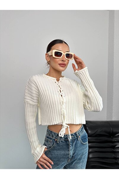 Abalı Yeni sezon triko ceket Yumuşak yün Alhawi Lilas model