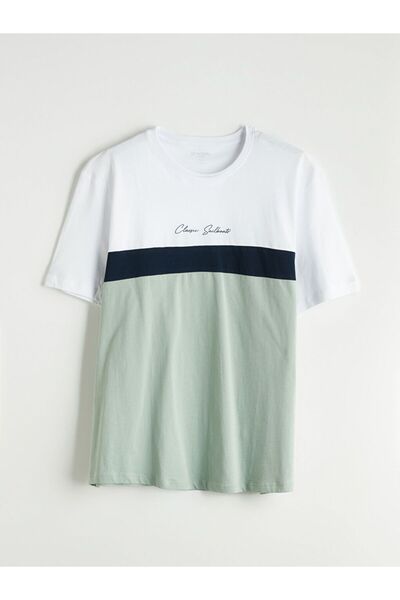 LC Waikiki Tricou pentru bărbați din bumbac pieptănat, cu decolteu clasic, LC...