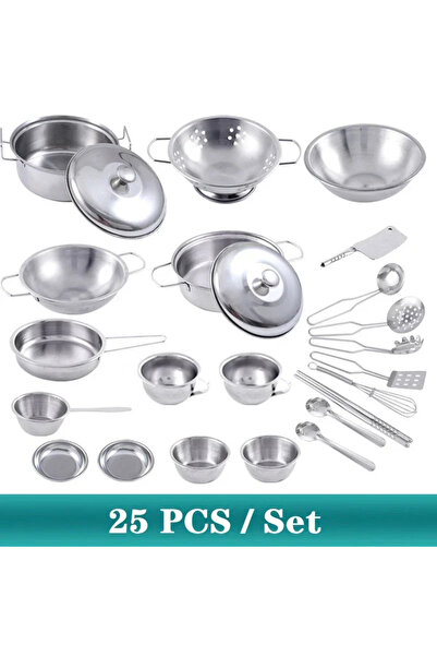 Choice 25PCS Set 25Pcs Mini Kitchen Utensils Toys Set for Kids Girl Stainless...