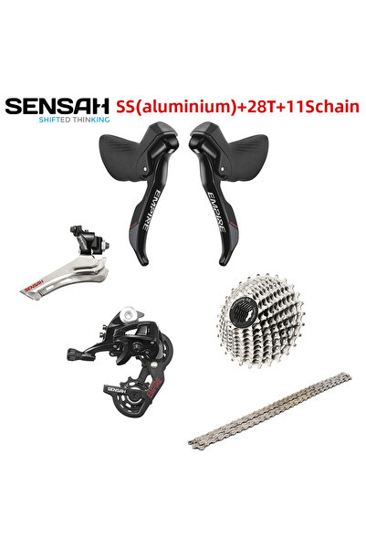 Choice مجموعة تروس سينساه إمباير 6 ذات 28 سنًا، 2x11 سرعة، 22 سرعة، للطرق، مع...