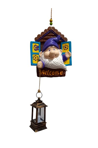 escoines koleksiyon زخرفة ديكور للباب والحائط على شكل قزم مرحباً مع فانوس من ...