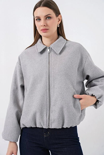 nedo7 Drawstring Oversized Cashmere Jacket 0728 - A.Grey