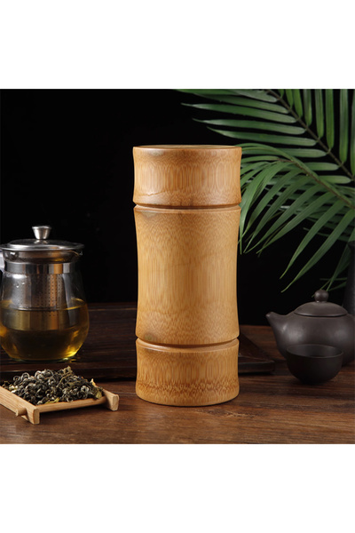 Choice علبة شاي من بامبو الطبيعي، ارتفاع 20 سم، صندوق تخزين طعام، صندوق تخزين...