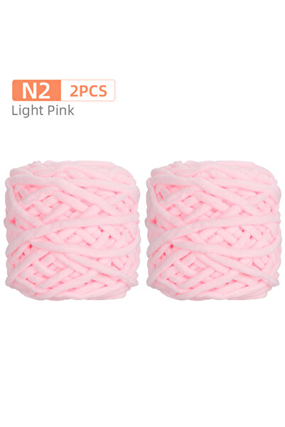 Choice N2-2Pcs-1Set QJH 2Pcs خيوط شينيل ناعمة، خيوط بطانية مخملية سميكة ورقيق...