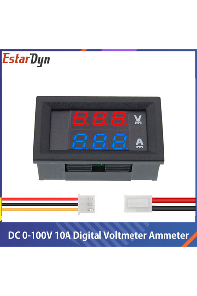 Choice تيار مستمر 0-100 فولت 10A الفولتميتر الرقمي مقياس التيار الكهربائي الع...