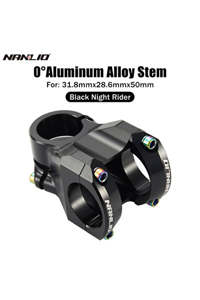 Choice جذع دراجة نانليو أسود عالي المتانة، قطر 28.6 × 31.8 مم، طول 50 مم، زاو...