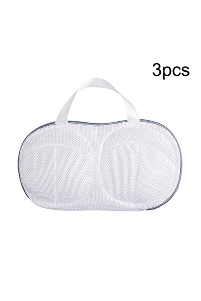 Choice حقيبة غسيل حمالات الصدر الرمادية (3 قطع) - غطاء خاص لحمالات الصدر لغسالة الملابس المنزلية - مقاوم للتشوه