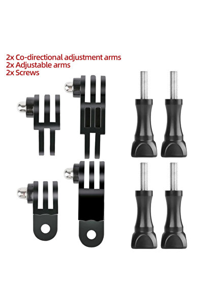 Choice حامل ذراع قابل للتعديل ثلاثي الاتجاهات باللون الأحمر لكاميرات GoPro He...