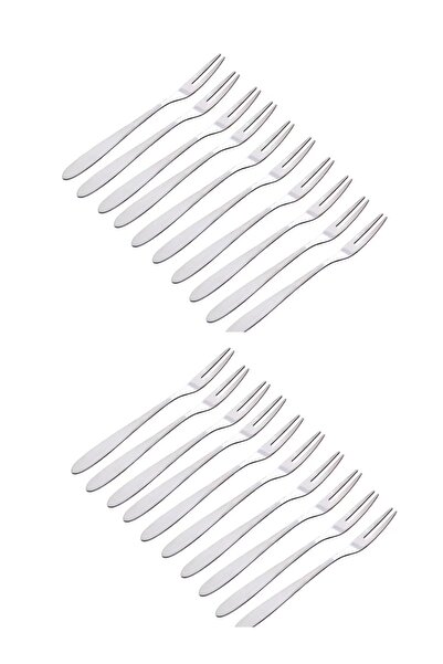 Choice y040-20Pcs 13cm Fruit Fork Stainless Steel Two-tine Snack Cake Dessert Forks Home Tableware Cafeteri