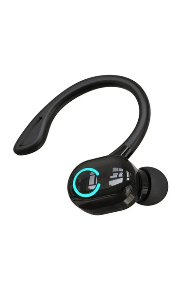 Vikefon Black Bluetooth 5.2 Business Wireless Headphone Ear-Hook Mini HIFI Bass Noise Cancelling Earphone Wi