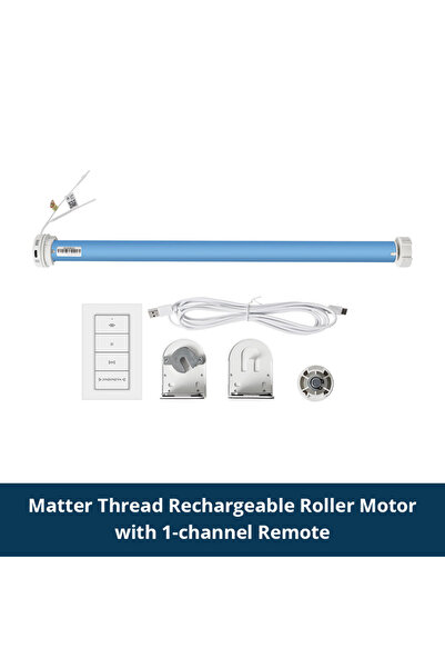 Choice Motor with R1 Zemismart Matter Over Thread Smart Roller Shade Blinds M...