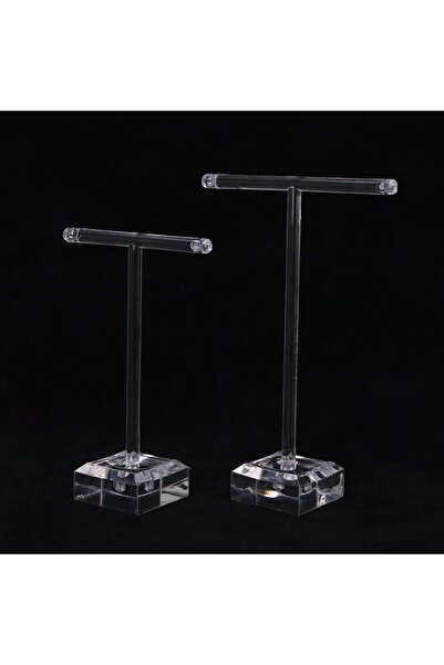 Choice Clear 2Pcs Jewelry Display Rack t Shape Stand Show Charms Universal Professional Showcase Boutique S