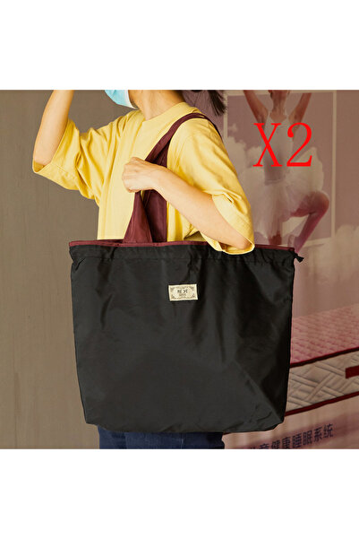 Choice كما هو موضح، حقيبة تسوق سوداء كبيرة قابلة لإعادة الاستخدام، عبوة من قط...