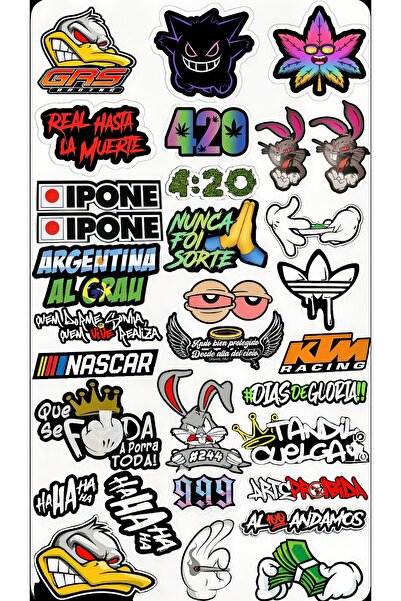 Limitless Design Street Racing & Urban Sticker Seti 22x30 cm – Karışık Grafit...